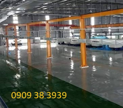 Thi công sơn Epoxy nhà xưởng may Long An       