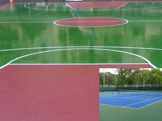 Sơn nền sơn sàn epoxy cho sân thể thao