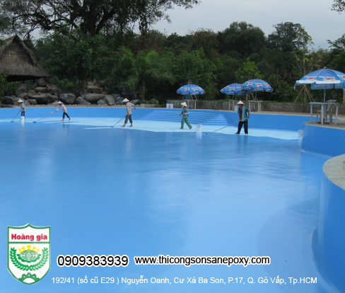 Công Trình sơn bể bơi